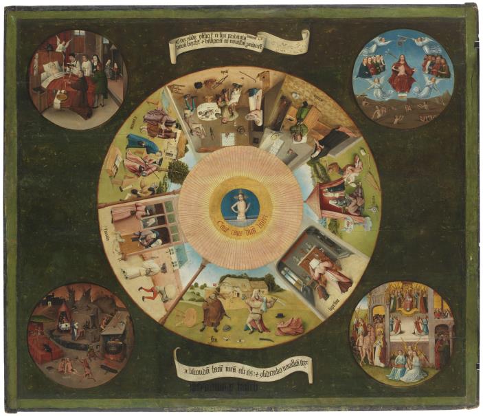mesa de los pecados capitales